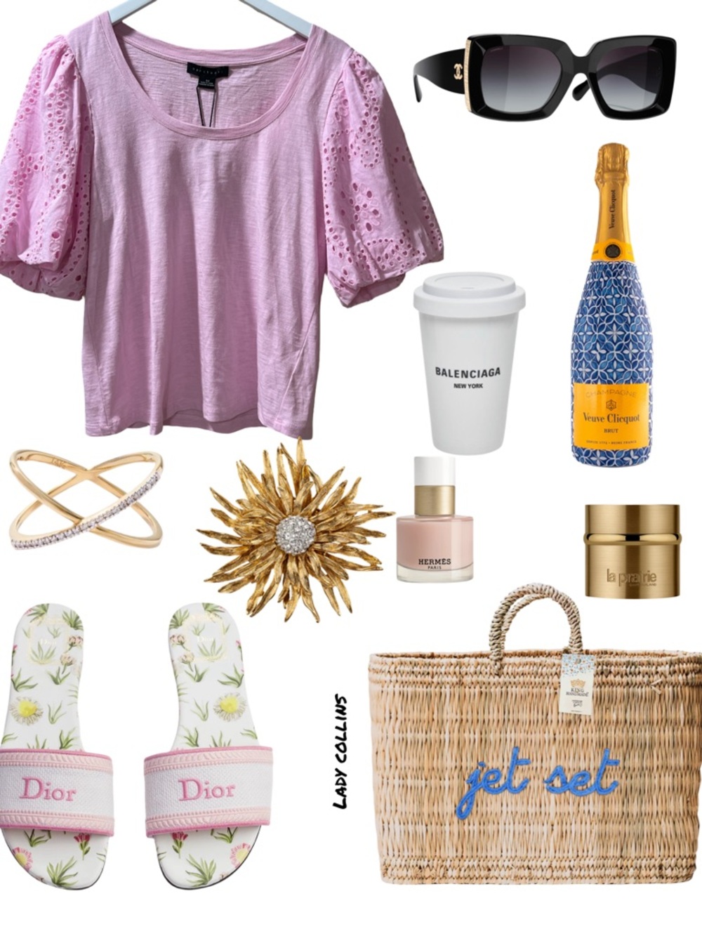 Sanctuary Pink Eyelet Puff Sleeve Top